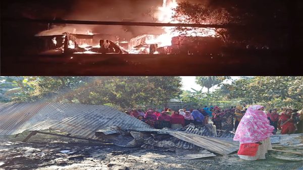 বগুড়ার শেরপুরে বসতবাড়িতে ভয়াবহ আগুন, ব্যাপক ক্ষয়ক্ষতি